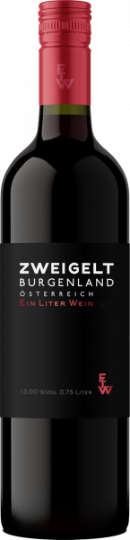 Zweigelt Burgenland QUW Ein Liter Wein 1,0l Aigner Rotwein trocken | Saffer's WinzerWelt