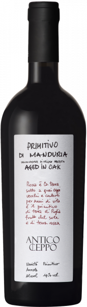 Primitivo di Manduria DOP aged in oak Antico C.